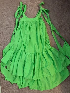 Christopher John Rogers Target Neon Green Sundress with Bow Straps. Rare!NWT!